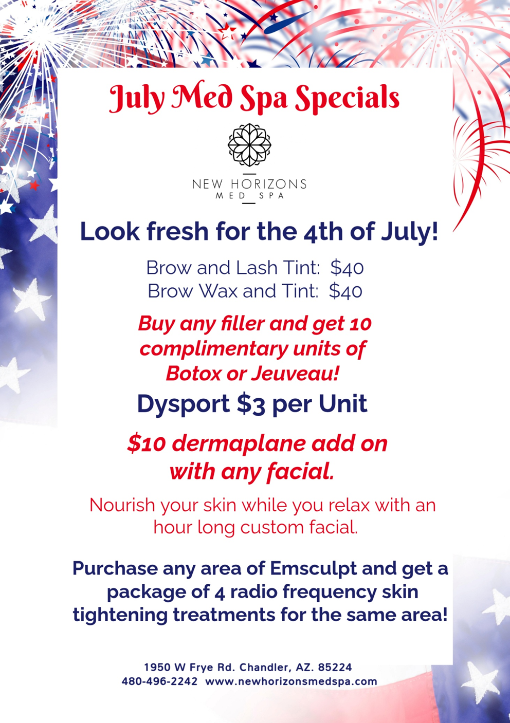 July 2026 Specials